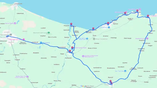 Fish to Farm Tour Route Map