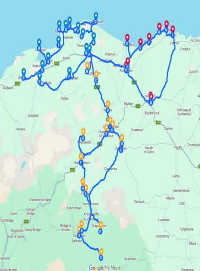 Moray Grand Tour Route Map